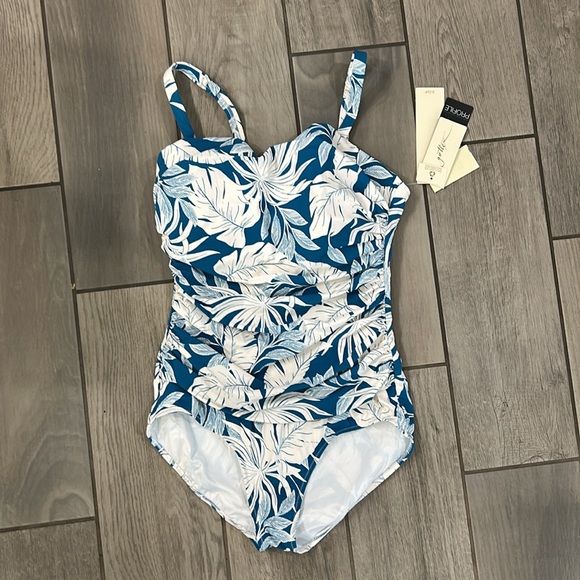 Profile by Gottex Malaya Women’s Tropical Print One Piece Swimsuit D Cup - Picture 4 of 6